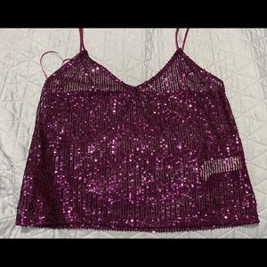 Velvet sequin top